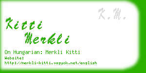 kitti merkli business card